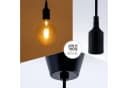 PACO HOME Pendelleuchte SUN Schwarz E27 Silikon Textilkabel Bild 2