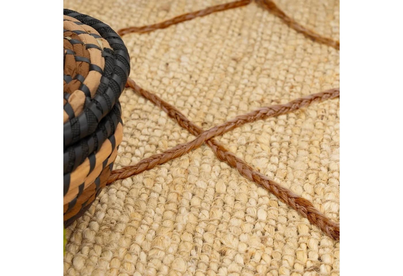 Paco Home Teppich Skive 685 Jute Beige Rauten Muster - Bild 5
