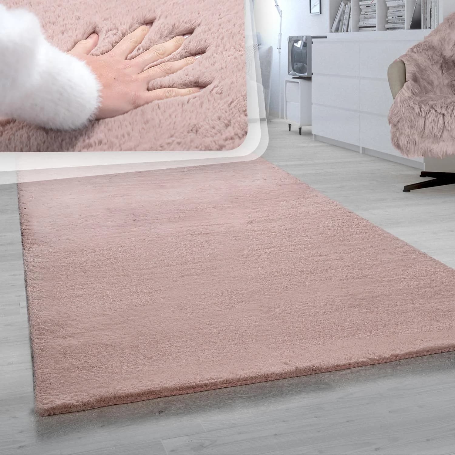 Paco Home Fellteppich Rabbit 780 Pink