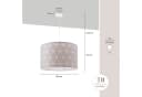 PACO HOME Pendelleuchte Stella 401 Weiß Stoffschirm E27 Bild 3