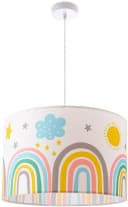 Paco Home Pendelleuchte Tweet 462, ohne Leuchtmittel, Lampe Kinderzimmer Deckenlampe Regenbogen Sonne Wolken Sterne E27 Bild 2