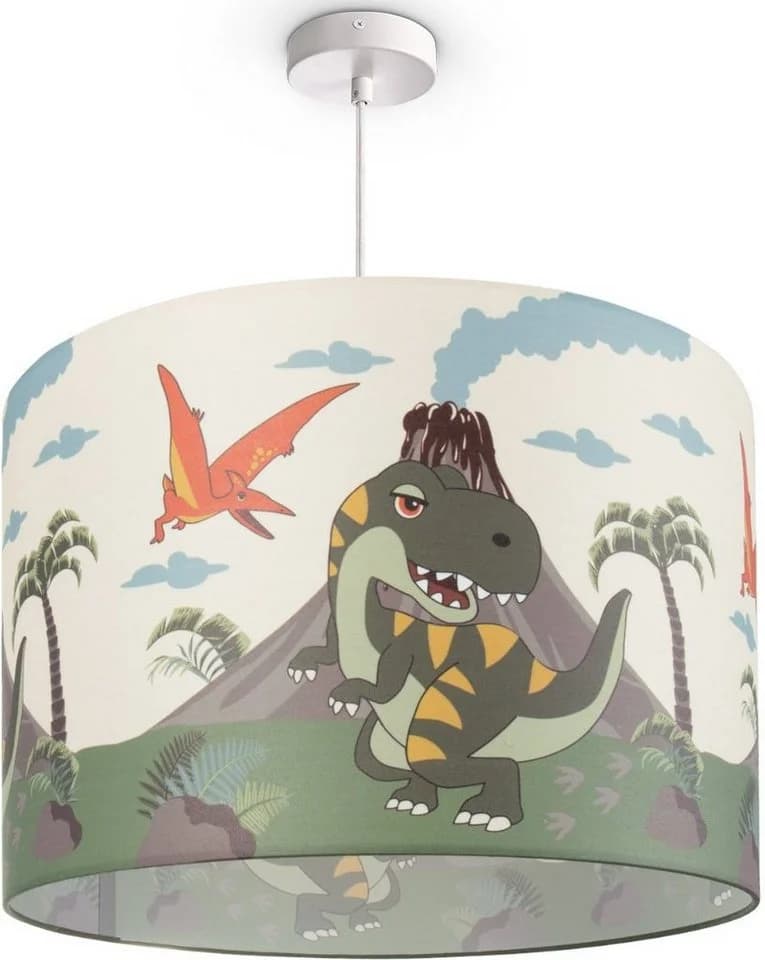 Paco Home Pendelleuchte Diamond 636 Dinosaurier Kinderlampe E27 - Bild 2