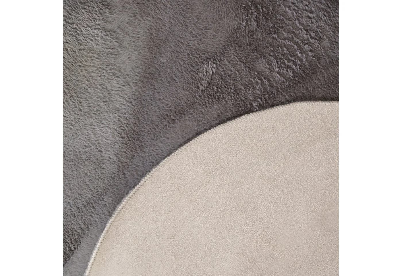 Paco Home Fellteppich Grau Anthrazit Polyester Uni - Bild 3
