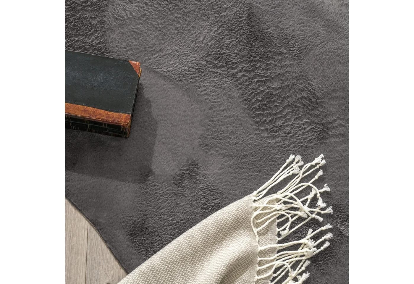 Paco Home Fellteppich Grau Anthrazit Polyester Uni - Bild 5