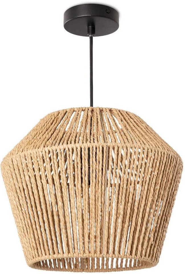 Paco Home Pendelleuchte Pinto Aluminium Papier Schwarz - Bild 2