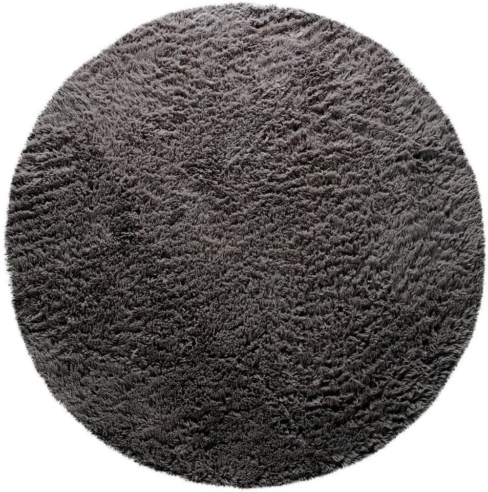 Paco Home Hochflor-Teppich Silky 591 Anthrazit