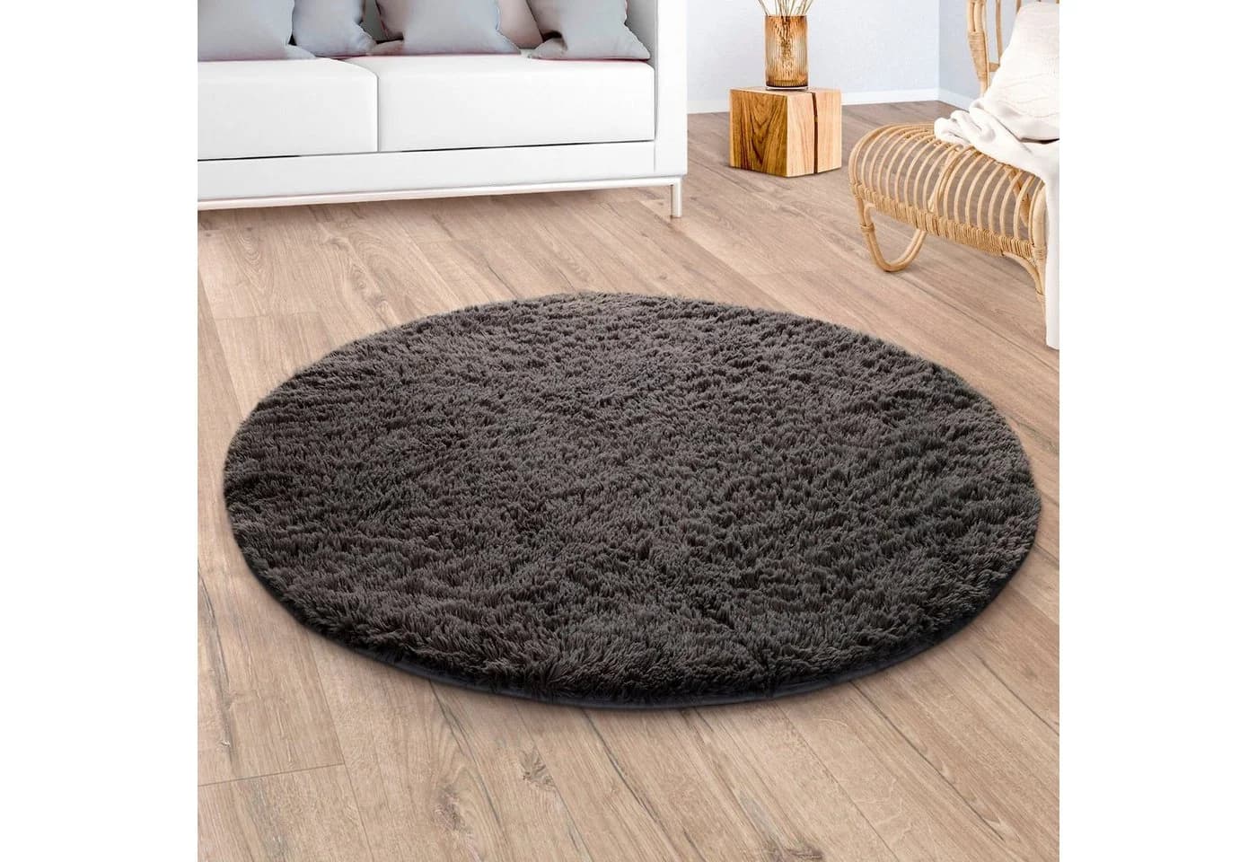Paco Home Hochflor-Teppich Silky 591 Anthrazit - Bild 2