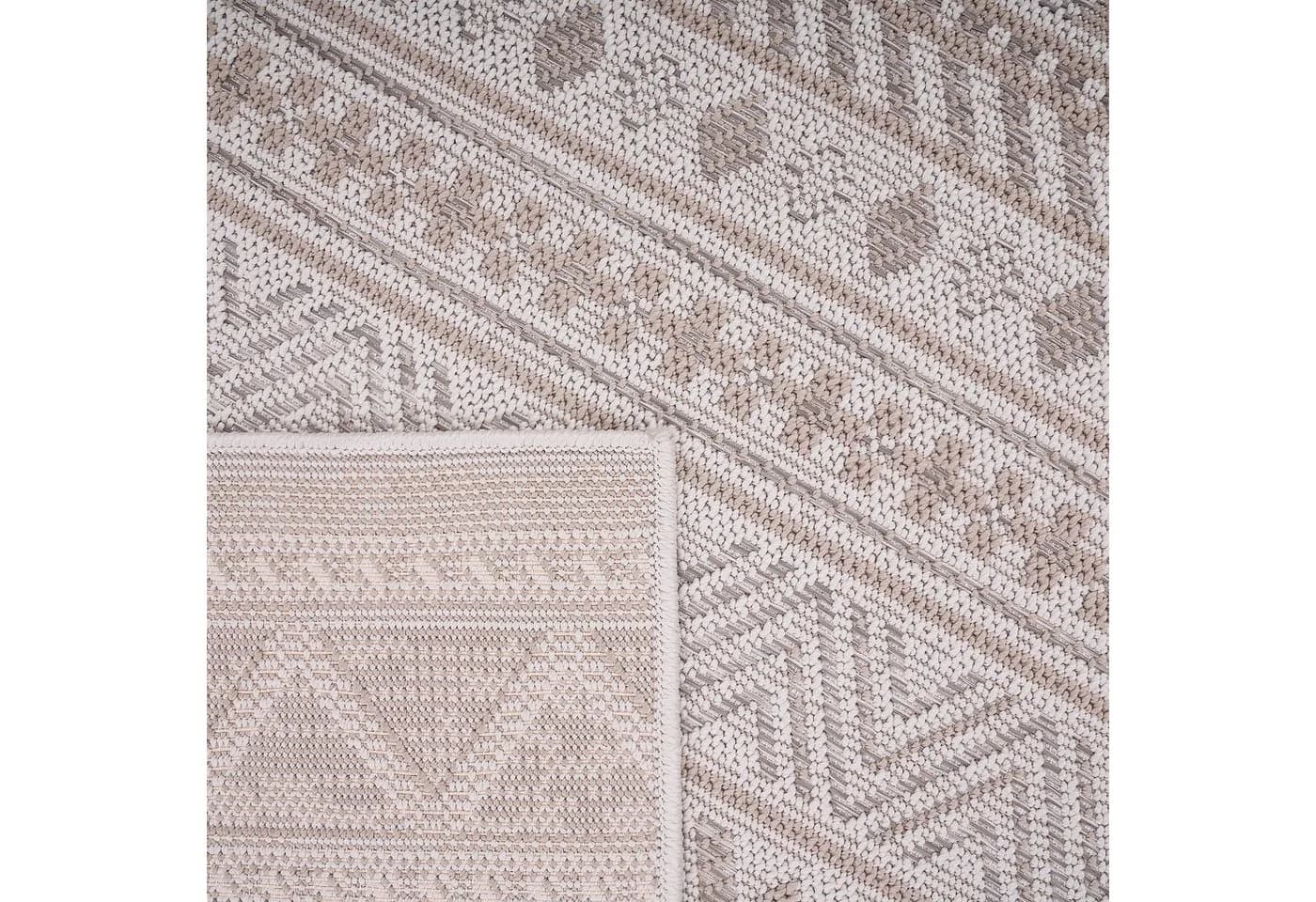 Paco Home Teppich Vermont 184 Beige Rauten Design Outdoor - Bild 4