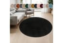 PACO HOME Teppich Cadiz 630 Schwarz Kurzflor Uni Bild 2