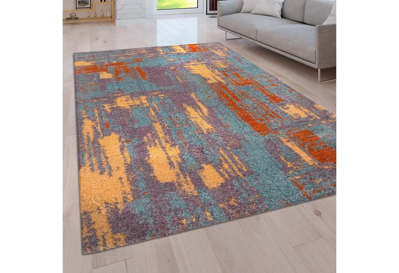 Paco Home Teppich Padua 621 Bunt Vintage Kurzflor