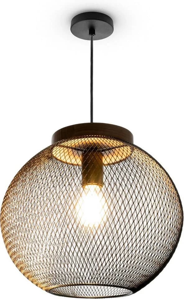PACO HOME Pendelleuchte TRAPU Schwarz Industrial Design - Bild 4