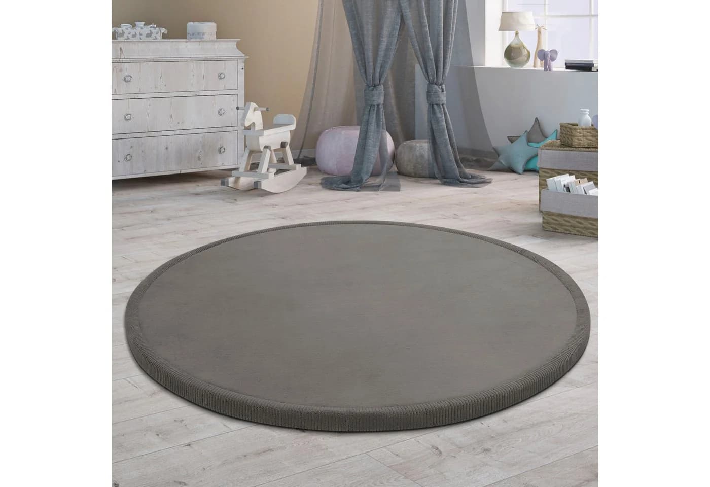 PACO HOME Teppich Tatami 475 Grau Kurzflor mit Memory Foam - Bild 5