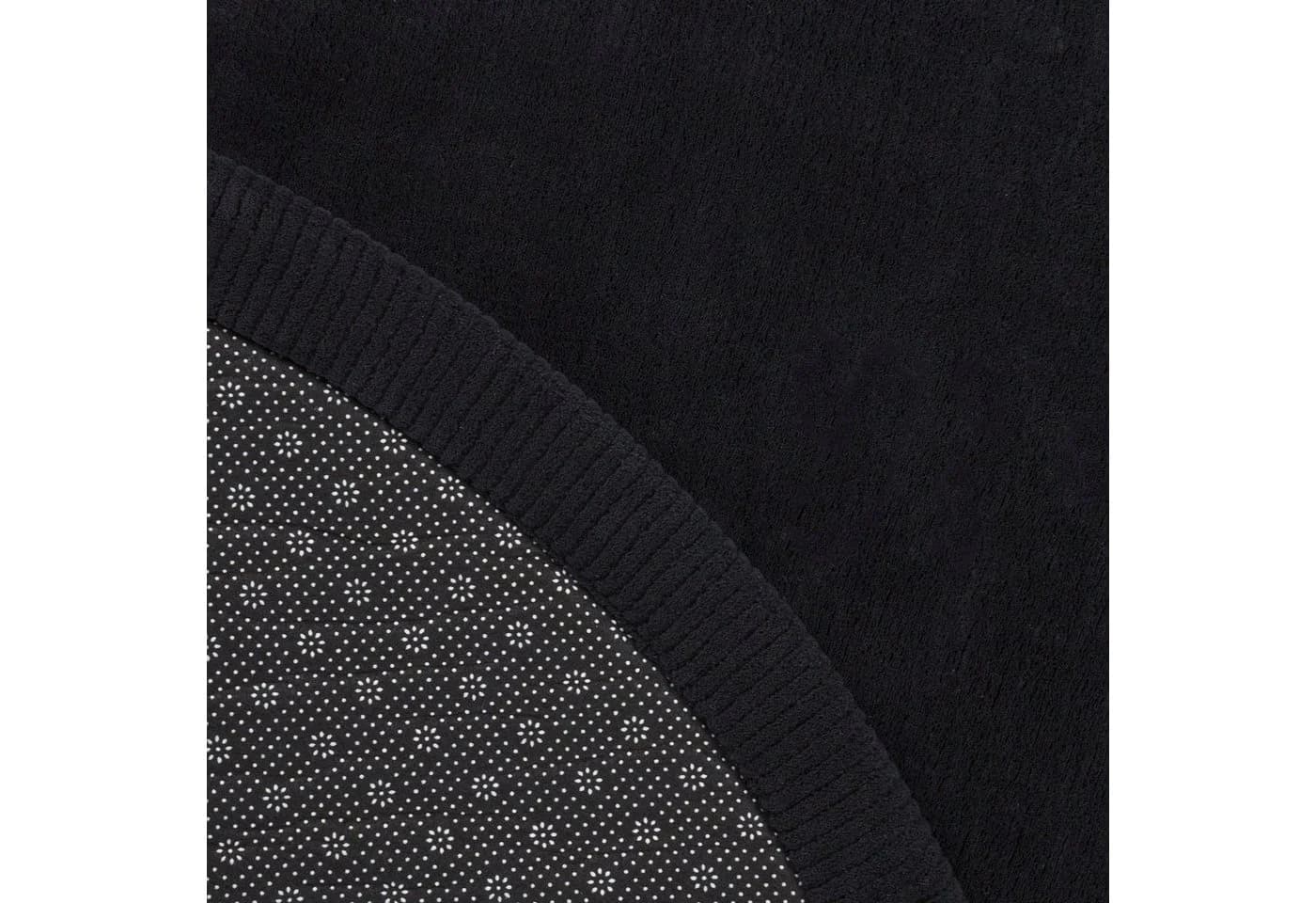 PACO HOME Teppich Tatami 475 Schwarz Kurzflor mit Memory Foam