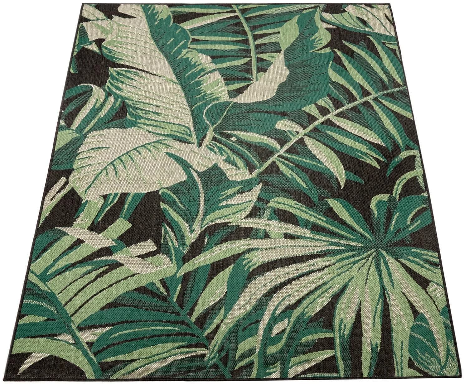 PACO HOME Teppich Ostende 551 Schwarz Floral Polypropylen