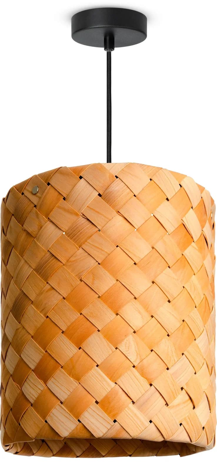 PACO HOME Pendelleuchte HUGO PD1 Schwarz Aluminium Holz