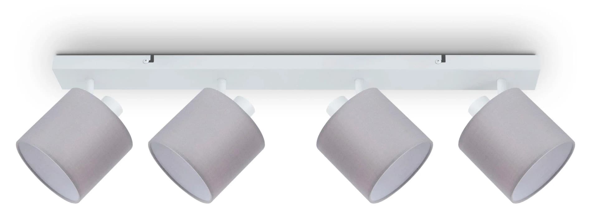 PACO HOME Deckenleuchte ANIKA Grau 4x E14 Stoffschirm