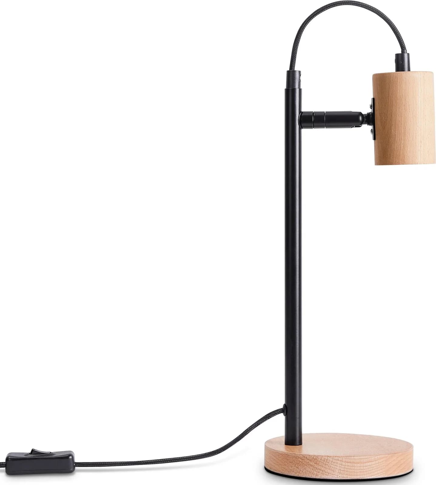 PACO HOME Tischleuchte ACHIM Schwarz E27