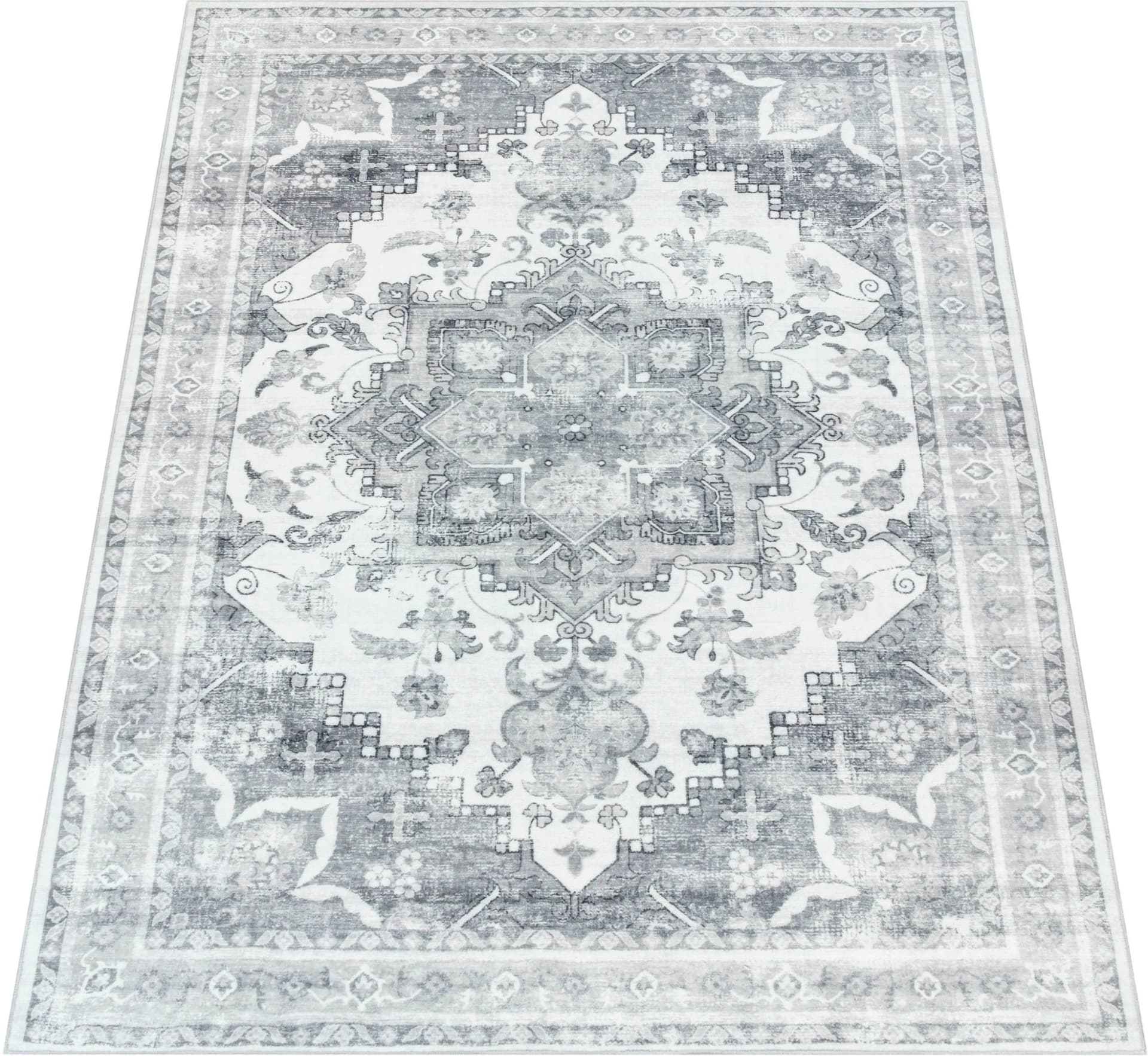 PACO HOME Teppich Cambridge 462 Grau Orientalisch Vintage