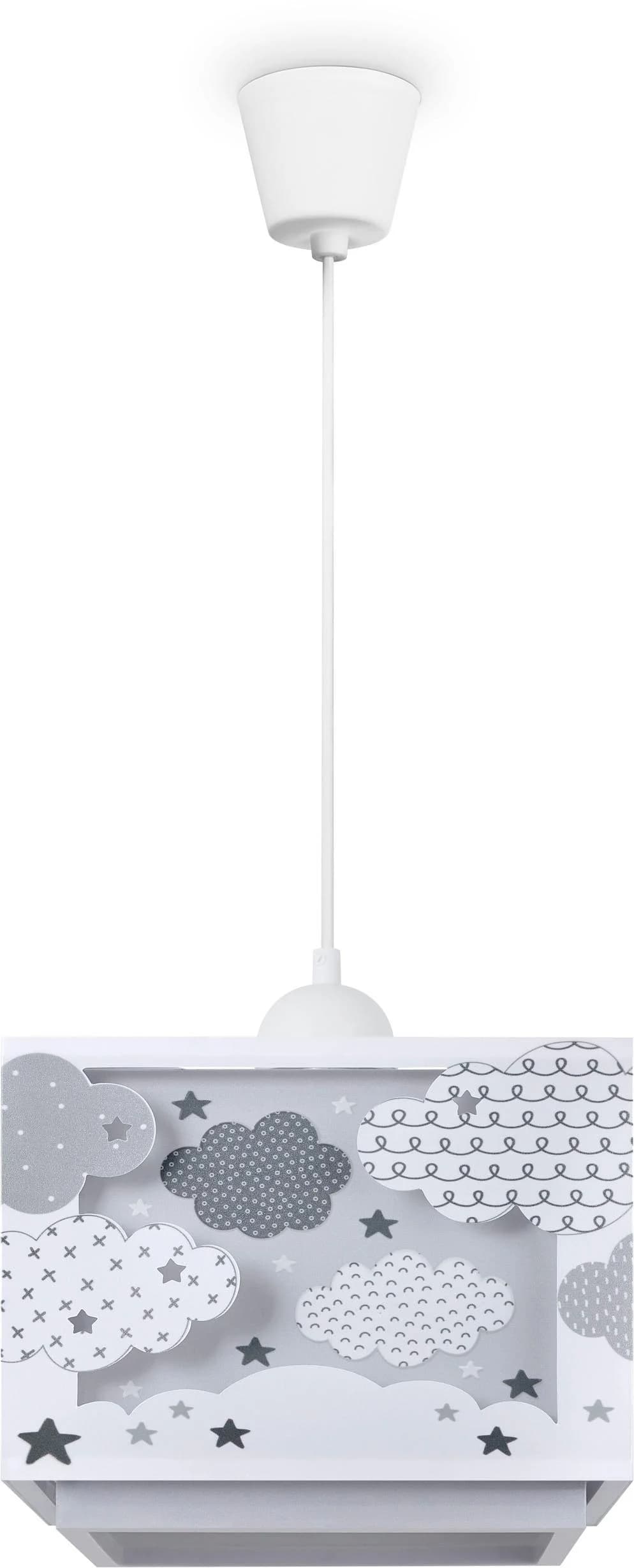 PACO HOME Pendelleuchte GRETA - Weiß, Kunststoff, Modern