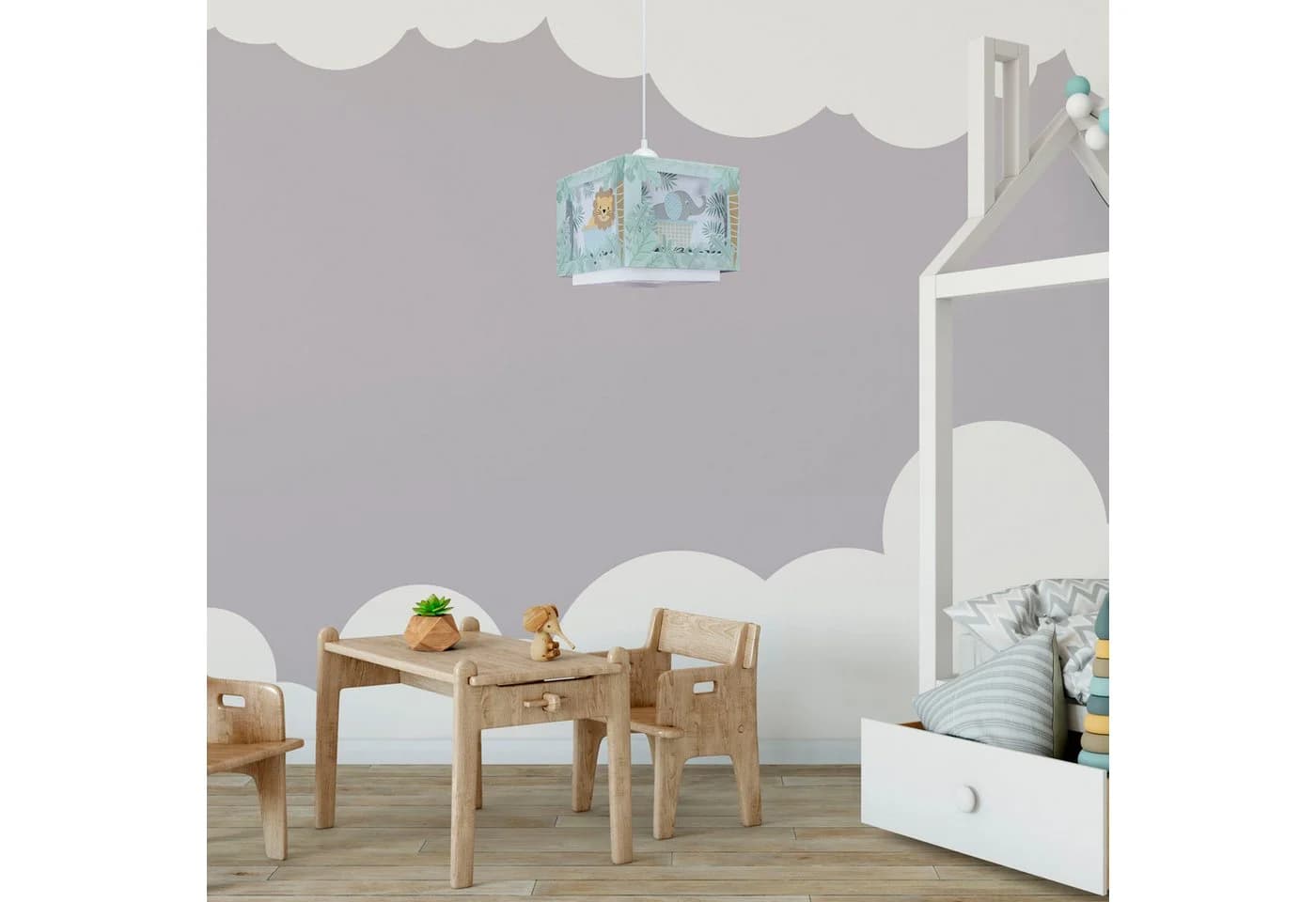 PACO HOME Pendelleuchte GRETA Weiß Kinderzimmer