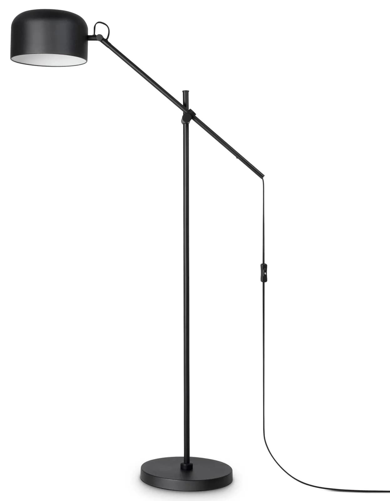 PACO HOME Stehlampe "BOWL" Schwarz-Weiß 145 cm