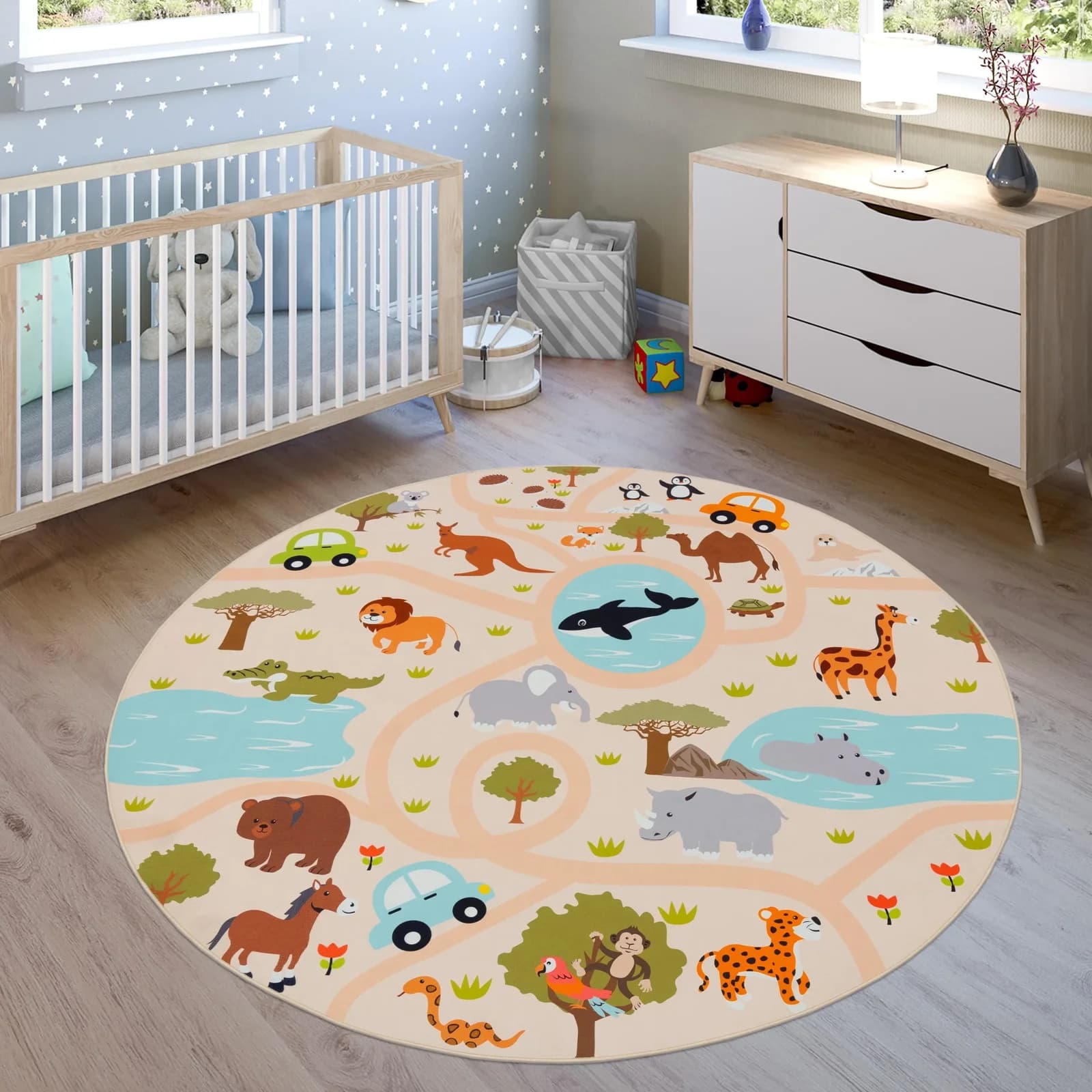 PACO HOME Kinderteppich Bino 580 Bunt Rund