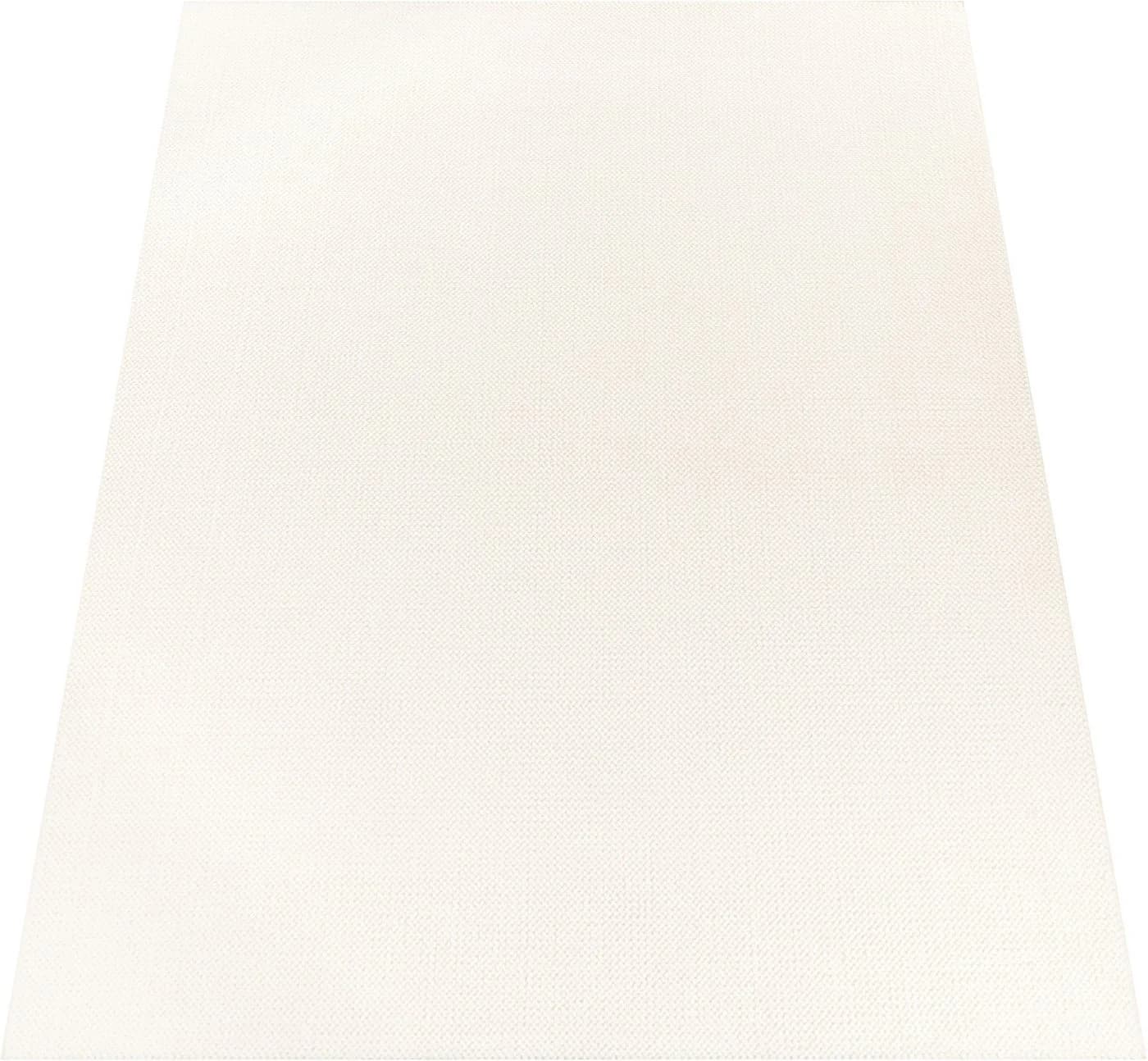 PACO HOME Teppich Sevilla 521 Creme Uni Hoch-Tief Effekt