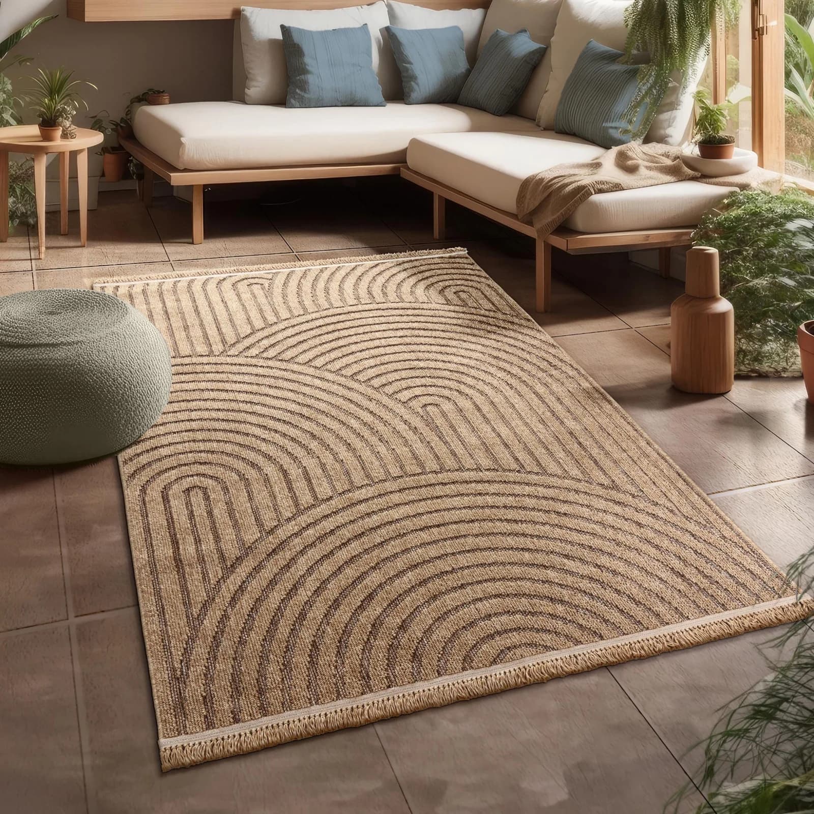 PACO HOME Teppich Cologne 492 Beige Polypropylen
