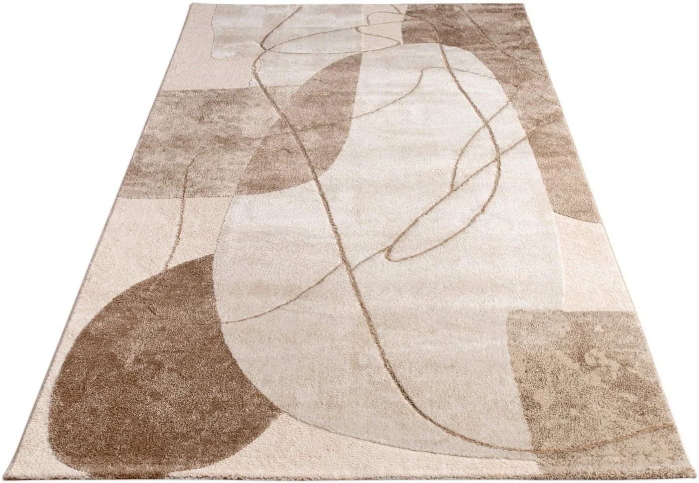 PACO HOME Teppich Tuana 217 Beige Kurzflor Modern