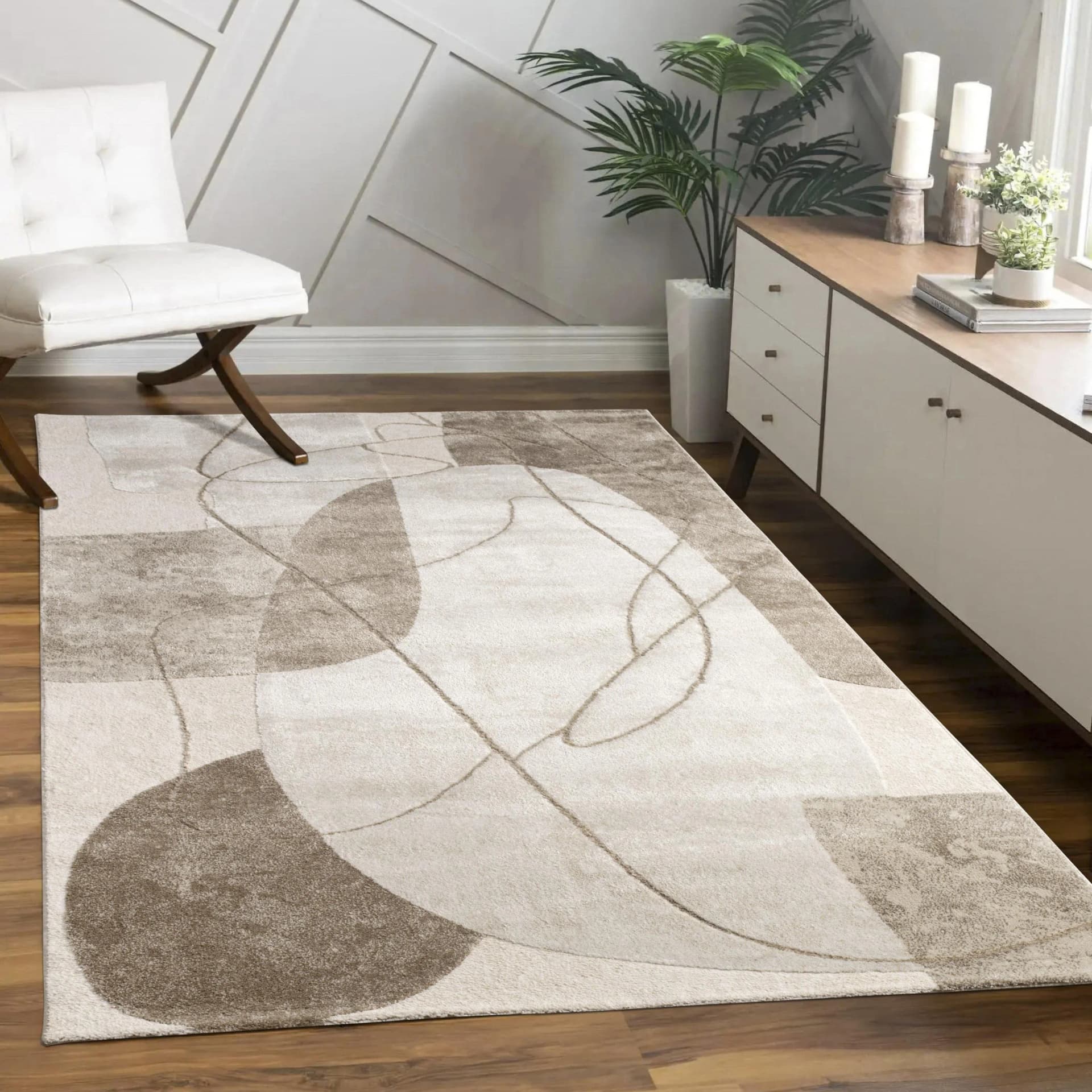 Paco Home Teppich Tuana 217, Rechteckig, Kurzflor, Modernes 3D-Design