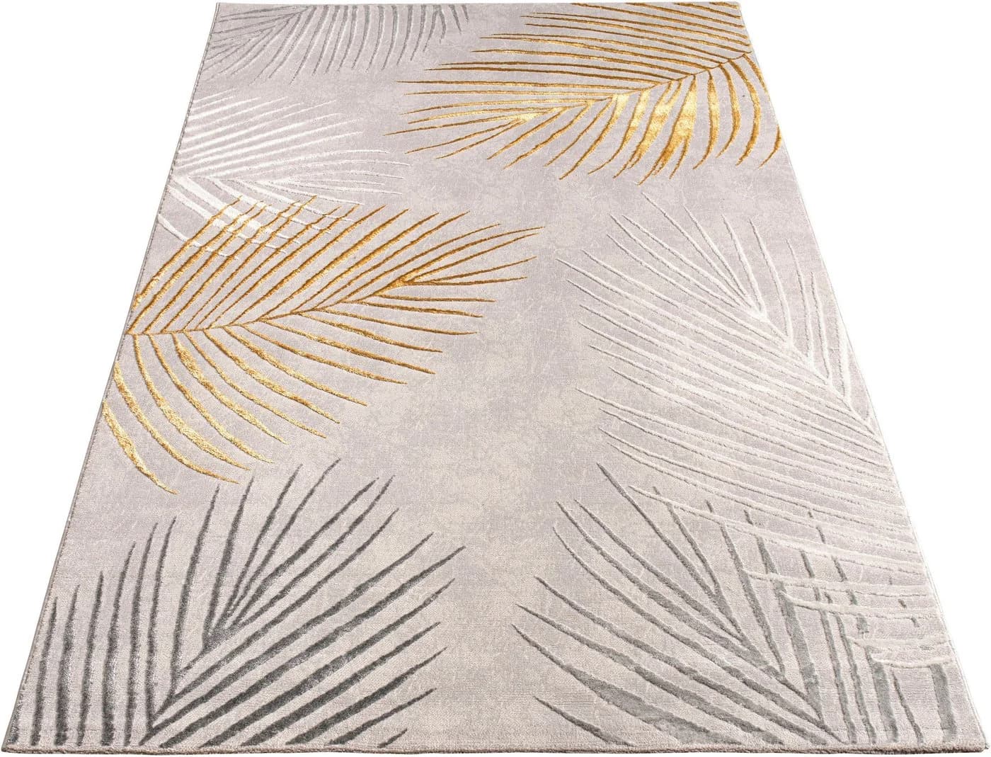 Paco Home Teppich Tuana 218 Kurzflor Blätterdesign