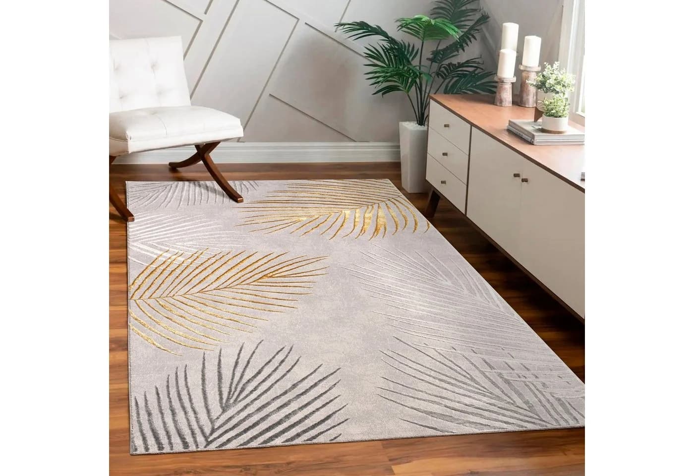 Paco Home Teppich Tuana 218 Kurzflor Blätterdesign - Bild 2