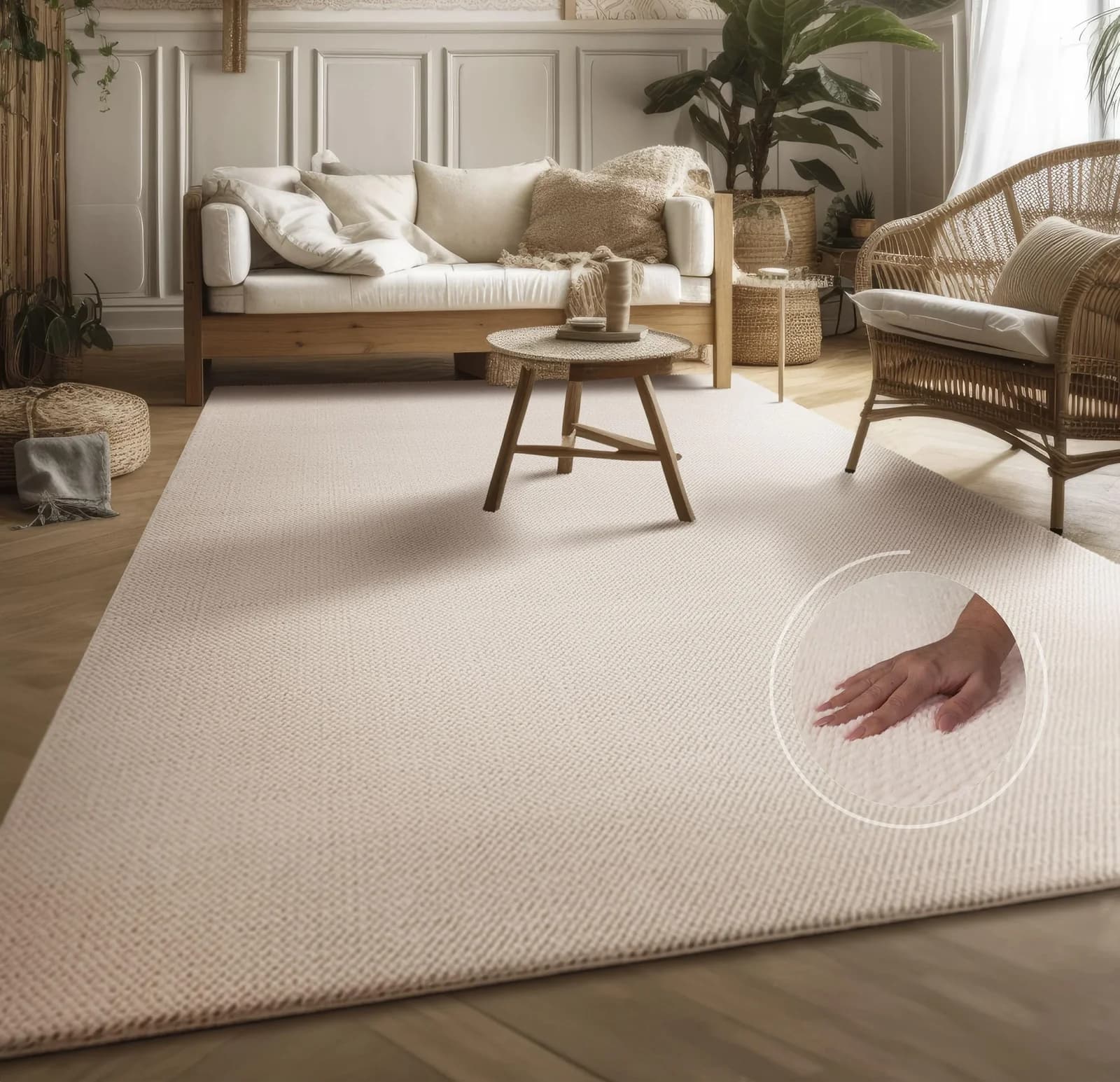 Scandi Design Teppich in beige, grau, anthrazit