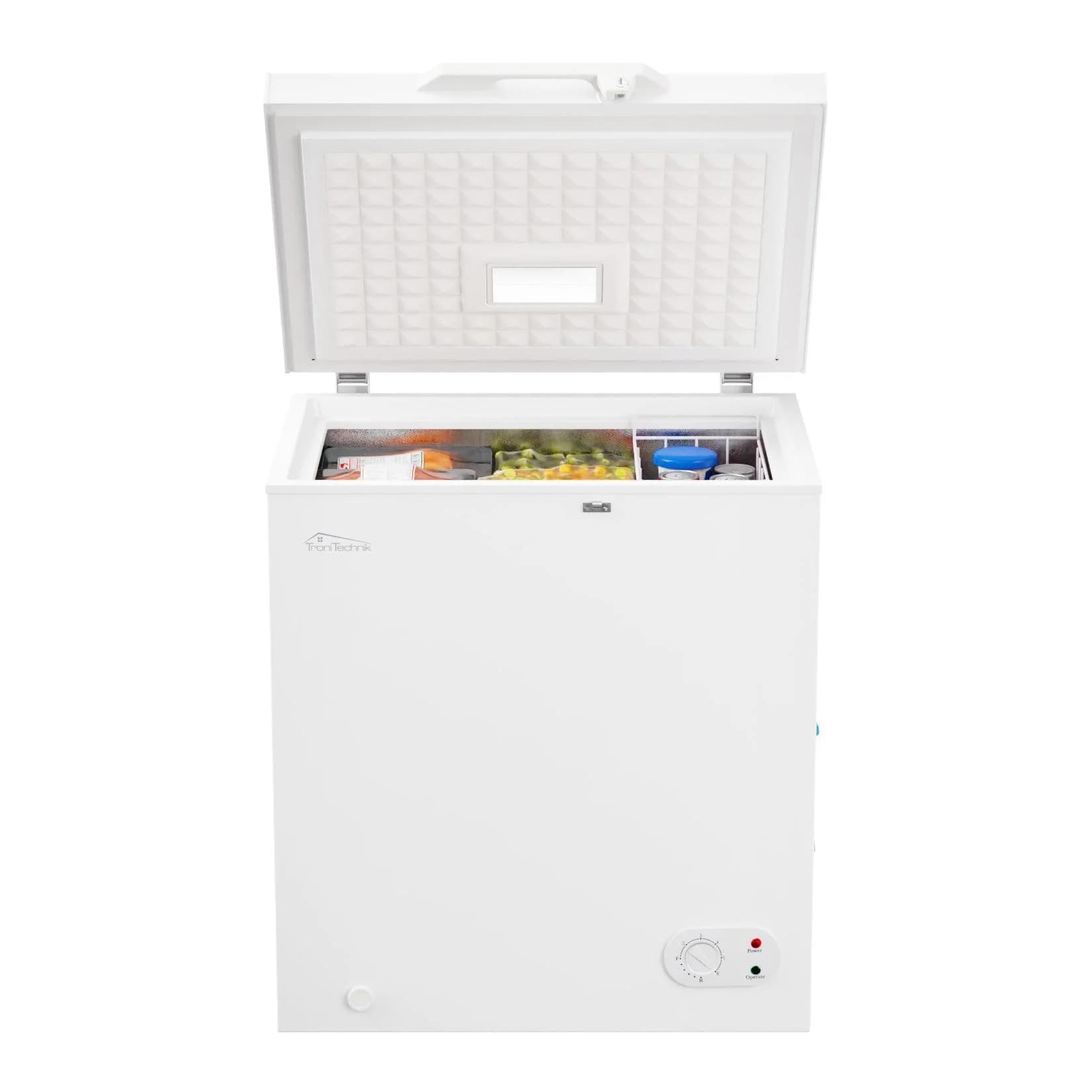 TroniTechnik Gefriertruhe Kühltruhe BORGAR PRO 160 Liter 2in1 Gefrier- und Kühlfunktion LED Griff