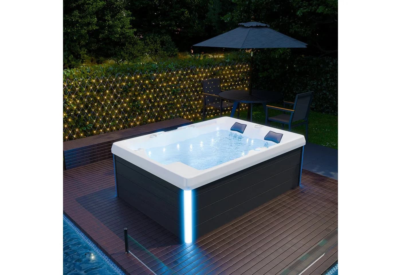 TroniTechnik Whirlpool ELBA Weiß Outdoor mit LED & Massage - Bild 2