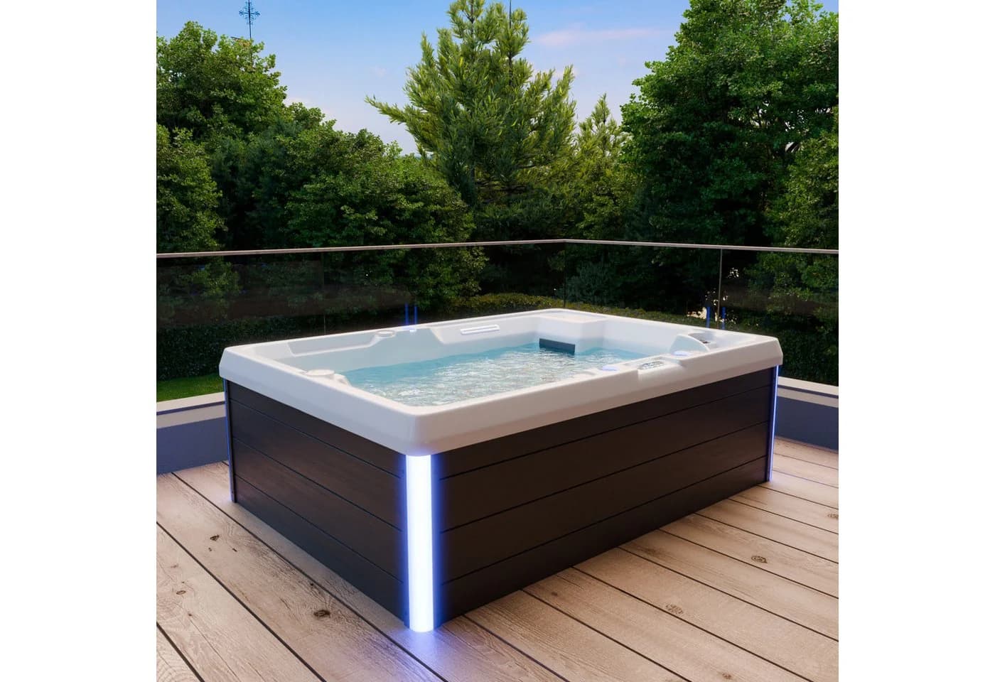 TroniTechnik Whirlpool ELBA Weiß Outdoor mit LED & Massage - Bild 4