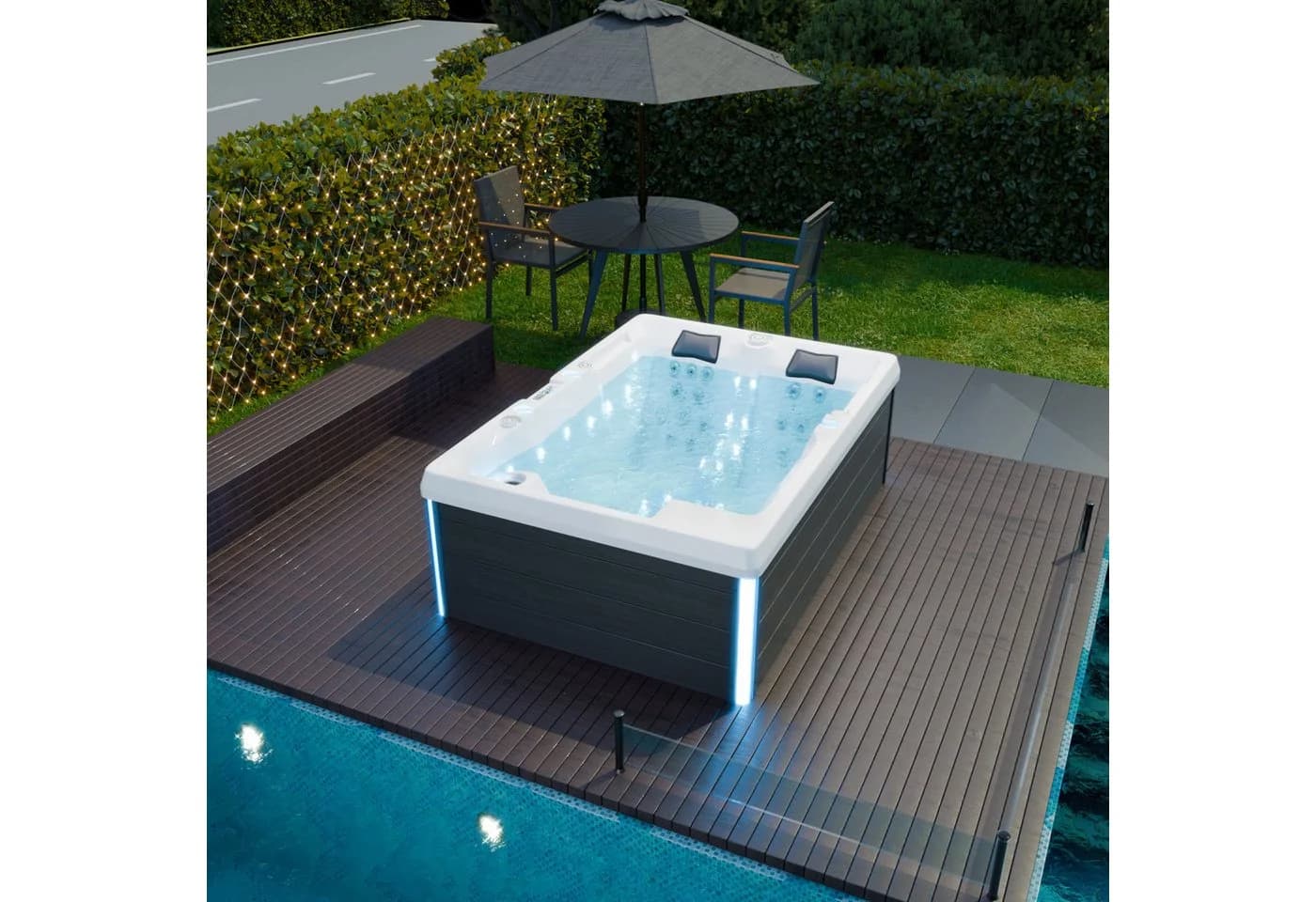 TroniTechnik Whirlpool ELBA Weiß Outdoor mit LED & Massage - Bild 5