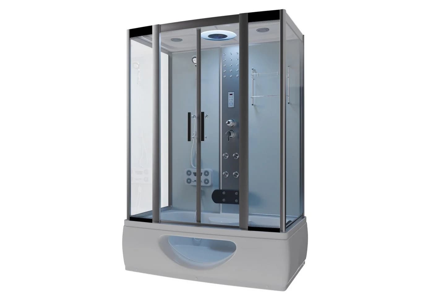 TroniTechnik Eckdusche IKARIA Acrylbadewanne mit Farblichttherapie - Bild 3