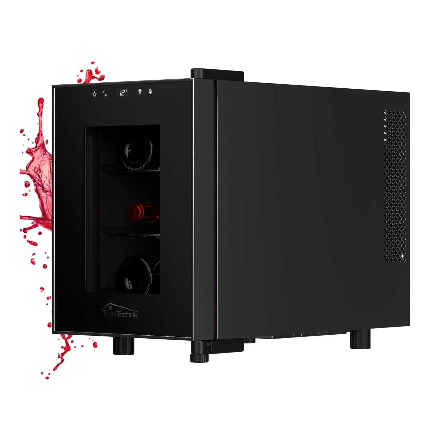 TroniTechnik Weinkühlschrank Montpellier 17L 6 Flaschen Schwarz/Weiß