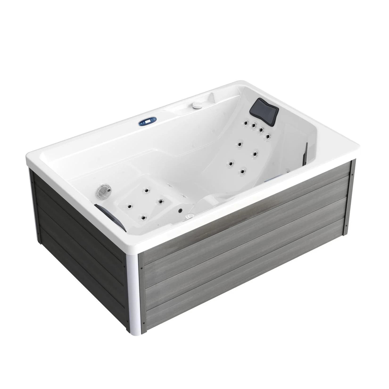 TroniTechnik Outdoor Whirlpool Spa GALERA mit Heizung, Hydromassage & Farblicht