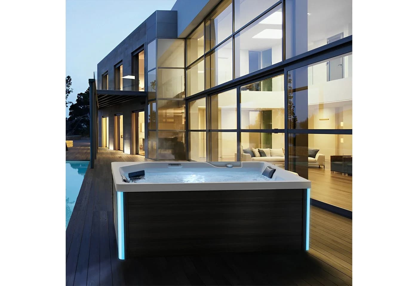TroniTechnik Whirlpool Outdoor Spa GALERA Weiß mit LED und Heizung - Bild 2