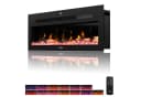 TroniTechnik Wandkamin Elektrisch Schwarz mit LED Flammeneffekt Bild 2