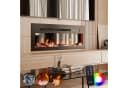 TroniTechnik Wandkamin Elektrisch Schwarz mit LED Flammeneffekt Bild 5