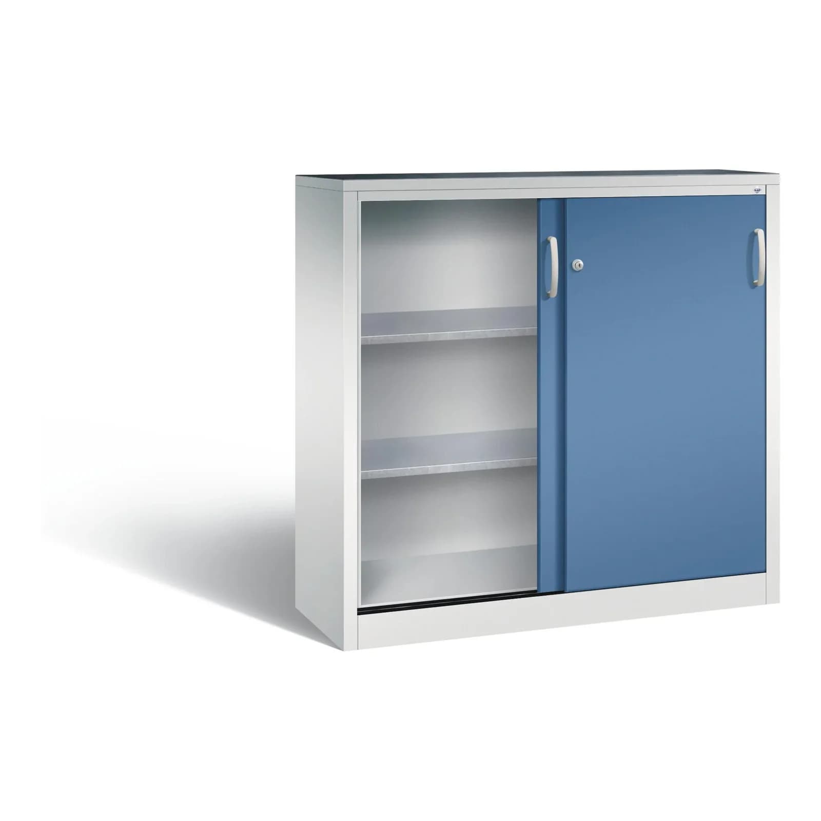 C+P Schiebetürenschrank Acurado Stahl Schrank Fernblau
