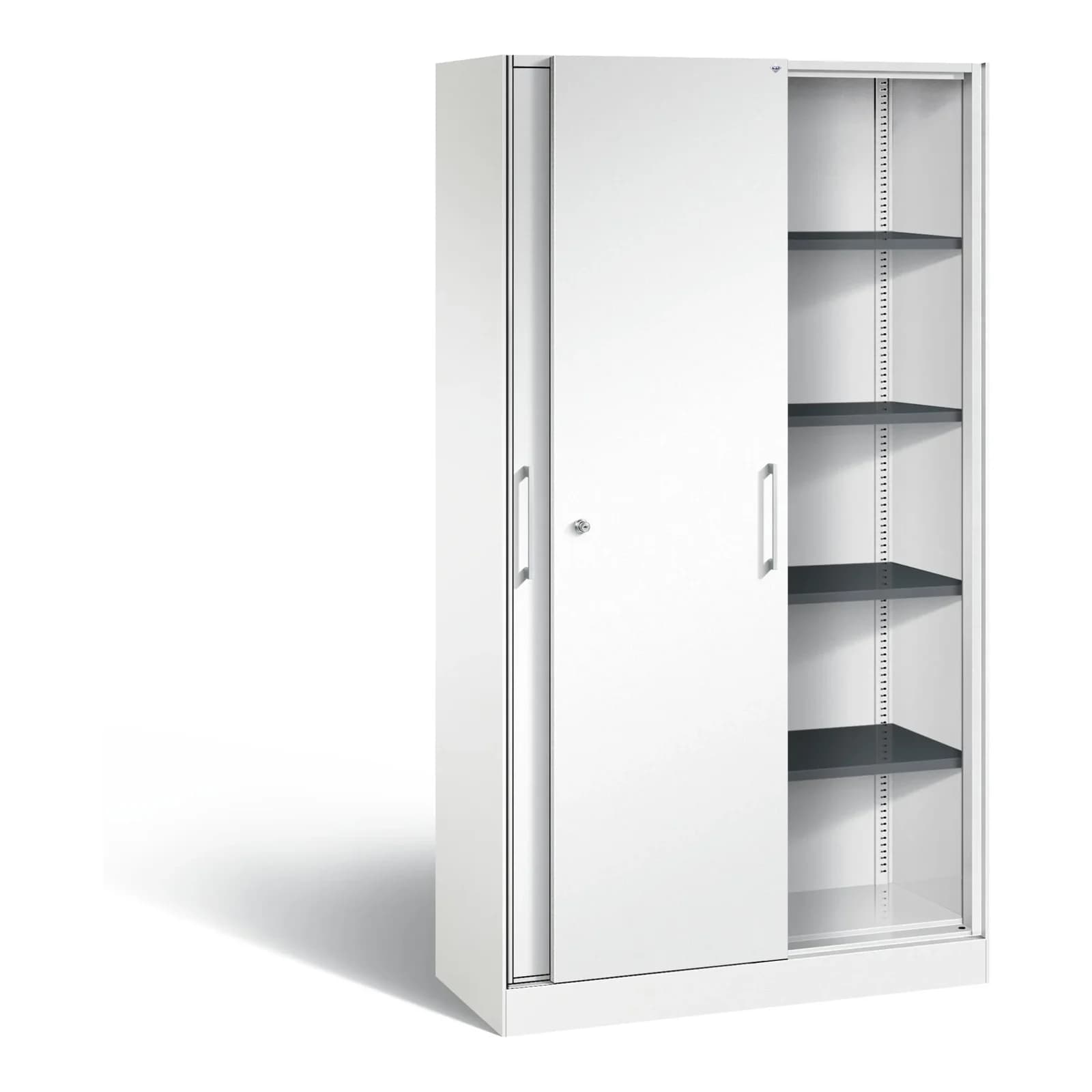 C+P Schiebetürenschrank Asisto Stahl Weiß