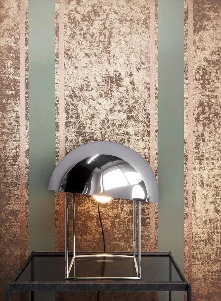 Newroom Vliestapete Beige Streifen Metallic Gold Klassisch Modern