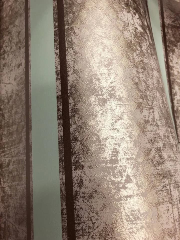Newroom Vliestapete Beige Streifen Metallic Gold Klassisch Modern - Bild 2