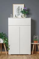 Newroom Kommode weiß 80 cm Modern Skandinavisch Bild 1