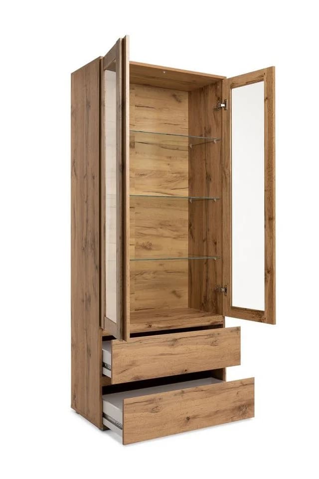 Newroom Standvitrine Honig Eiche Dekor Modern - Bild 3