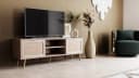 Newroom Sideboard Mila TV Board Sonoma Eiche Rattan Optik Modern Boho Bild 1